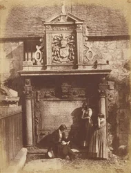 Cemitério de Greyfriars, o Monumento Dennistoun com DO Hill e suas sobrinhas