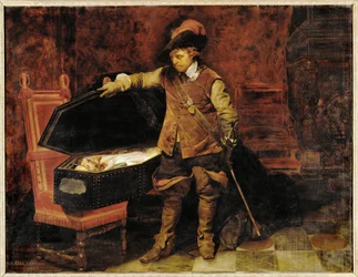 Cromwell abre o caixão do rei Carlos I (óleo sobre tela)