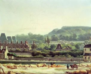 O Hopital Saint-Louis e o Buttes-Chaumont em 1830
