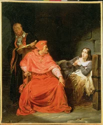 Joana d&39;Arc (1412-31) Interrogada pelo Cardeal de Winchester, c.1824