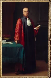 Retrato do Doutor Rostan (1790-1866) Pintura de Hippolyte Flandrin (1809-1864) Século XIX Aix en Provence, Musee Granet