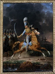 Coronel de Hussard por volta de 1815 - 1816. Pintura de Lecomte por volta de 1816. Coleção "Os Soldados de Antigamente". Paris