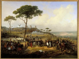 Expedição da Espanha em 1823: "Captura das trincheiras de Santa Margarita em frente à Corunha em 5 de julho