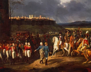 Encontro de Napoleão Bonaparte com prisioneiros britânicos em Astorga, após a batalha de La Coruña