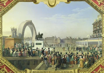 Restabelecimento da estátua de Henri IV (1553-1610) em Pont Neuf, 25 de agosto de 1818