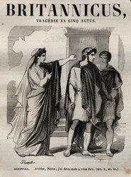 Agrippine. Stop Neron, tenho duas palavras para te dizer - tragédia Britannicus em cinco atos - gravada em "Obras de Jean Racine" ilustrada por Pauquet e notada por Emile de La Bedolliere - 1851