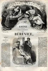 Berenice tragedie en cinq acte - gravura em "Oeuvres de Jean Racine" ilustrada por Pauquet e nota de Emile de La Bedolliere - 1851