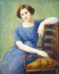 Mulher com uma cadeira; Mulher na poltrona,