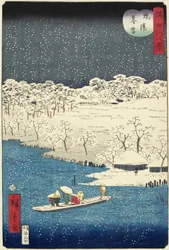 Neve da noite em Hashiba, novembro de 1861
