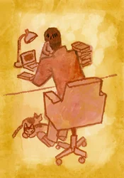 Um romancista que escreve manuscritos, 2016,