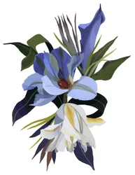 Uma flor imaginária baseada no motivo da tulipa.