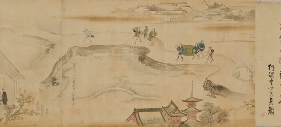 Cenas dos teatros e dos bairros de prazer de Yoshiwara