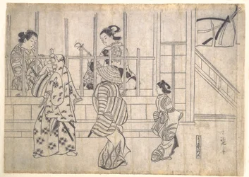 Cena de rua em Yoshiwara