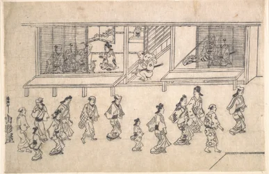 Cena de rua em Yoshiwara