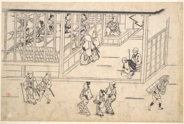 Cena de rua em Yoshiwara