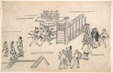 A quarta cena, da série Cenas do bairro dos prazeres em Yoshiwara, em Edo
