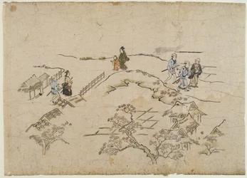 Yoshiwara no Tei, c.1680 (impressão em xilogravura a cores)