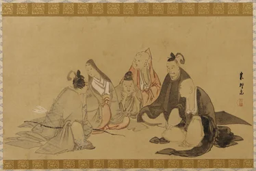 Os Seis Poetas Imortais, período Edo, final do século XVIII e início do século XIX.