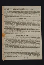Gazzetta di Mantova - mais antigo jornal italiano, 1665