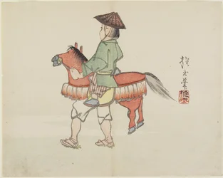 (Artista de rua com traje de cavalo), c. 1830