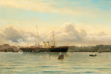 Imperial Yacht Polestar no porto de Copenhaga
