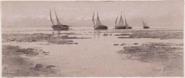 Barcos em lodaçais