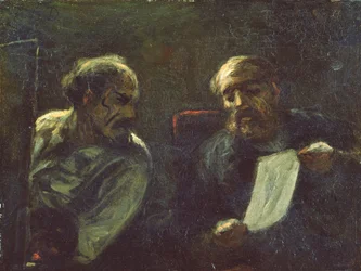 Uma discussão no estúdio, 1852-55