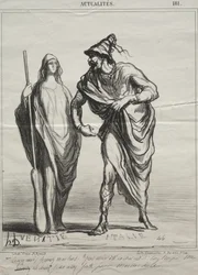 Actualidades, placa 181: Por que você me leva! Segure meu braço, 1866.