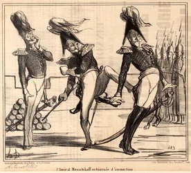 Almirante Alexander Sergeyevich Menshikov em viagem de inspeção, 1854.