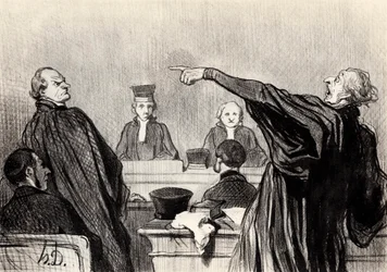 Um advogado que está evidentemente totalmente convencido..., 1845.