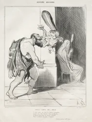 História antiga, ilustração 25: Hércules subjugado por Cupido, 18 de setembro de 1842.
