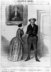 E para dizer que estes são três dos meus réus que eu não poderia ter condenado!... ser reputação perdida!... ... do "Gens de Justice", série de desenhos animados sobre Justiça de Honore Daumier (1808-1879). "Charivari"...