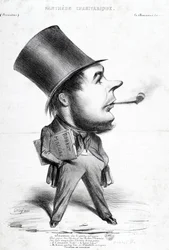 Panteão Charivaric: Desenho animado de Honore Daumier (1808-1879), gravador, pintor e escultor francês. Gravura em "Le Charivari". Dim: 32x22cm. Museu Arbaud.