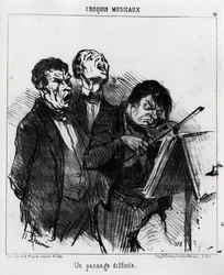 Esboços musicais: uma passagem difícil. Illustration d
