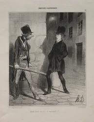 Emoções parisienses, chapa 11: Que horas são, por favor, 24 de novembro de 1839.