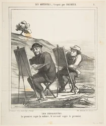 Os pintores de paisagens, a primeira copia a natureza, a segunda copia a primeira, de ..., 12 de maio de 1865.