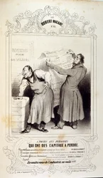 ilustrações sobre ideias e lendas Philipon sob o título Les Cent e Robert Macaire