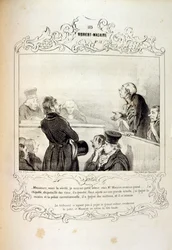 ilustrações sobre ideias e lendas Philipon sob o título Les Cent e Robert Macaire