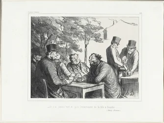 "- Nunca me ri tanto como no funeral da filha de Bourdin......." (Henri Monnier), placa 303 de Souvenirs d
