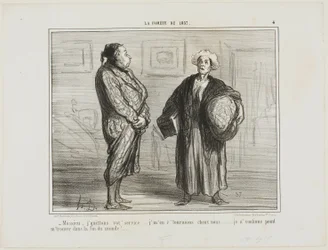 "- Monsieur, demito-me do seu serviço, vou para casa... Não quero estar aqui quando o mundo acabar", placa 4 de La Cométe De 1857