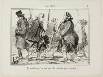 "- Está tudo bem... o asfalto não é uma invenção maravilhosa", placa 1 de Paris L