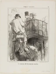 Um aspeto desagradável do novo tipo de Omnibus, placa 13 de Croquis Parisiens