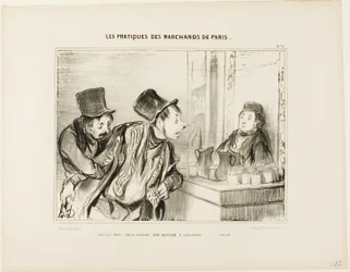 "Está tudo pago E não insultámos ninguém... Adeus", placa 31 de Types Parisiens