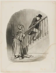 "A minha mulher está em casa Sim, monsieur, e a sua prima também...", prato 4 de Tout ce qu
