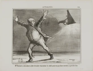 Monsieur Babinet decide desligar pessoalmente o sol para que as suas previsões se cumpram, placa 386 de Actualités