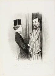 O Rendez-Vous. "- Madame Eudoxie Blancminet - Sou eu, Monsieur... que posso fazer por si", chapa 44 de Les Beaux Jours De La Vie