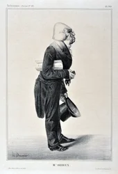 Obra de Honore Daumier (1808-1879). Charivari data de 1833: Serie Celebrites de la Caricature "M. Odieux" MUSEE DES BEAUX ARTS - PALAIS LONGCHAMP, MARSEILLE