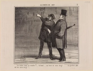 Vê-la, o cometa? (O cometa de 1857, folha 5)