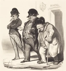 Os jornais napoleónicos a sair da Assembleia Nacional...