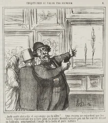 Esboço feito no Salão por Daumier, no. 6: Basta olhar para o mundo degenerado e corrupto em que vivemos. . .